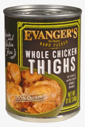Evangers Super Premium Hand-packed Whole Chicken Thighs - Evangers Chicken Thighs Canned Dog Food 13 Oz