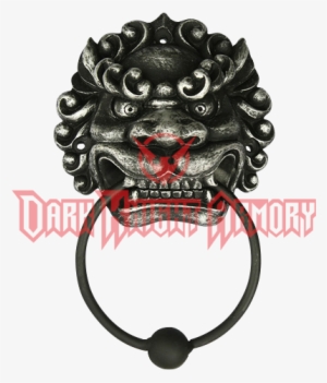Sinister Oriental Lion Door Knocker - Figure Far East Oriental Mushu Chinese Dragon Door