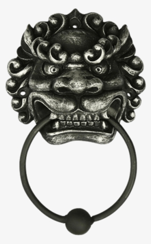 Sinister Oriental Lion Door Knocker - Figure Far East Oriental Mushu Chinese Dragon Door