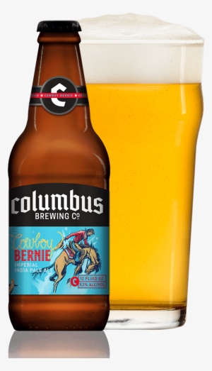 Cbc Cowboy Bernie Bottle And Glass - Columbus Brewing Company Cowboy Bernie
