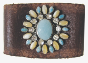 Cowgirl Confetti Burst Of Light Multi-stone Cuff [cccuf111] - Andwest Western Jewelry Womens Cuff Bracelet Leather