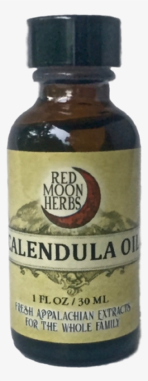 calendula herbal oil bottle for skin and lymph health - extract
