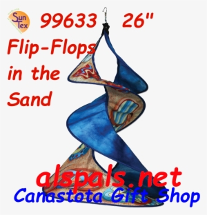 Flip Flops Twin Spinner Windsock Premier Kites Sand