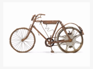 Century-old And Rather Rusty Motor Bicycle Is Heading - Hybrid Bicycle