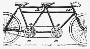 Cycling Clipart Vintage Bicycle - Vintage Tandem Bicycle Clipart