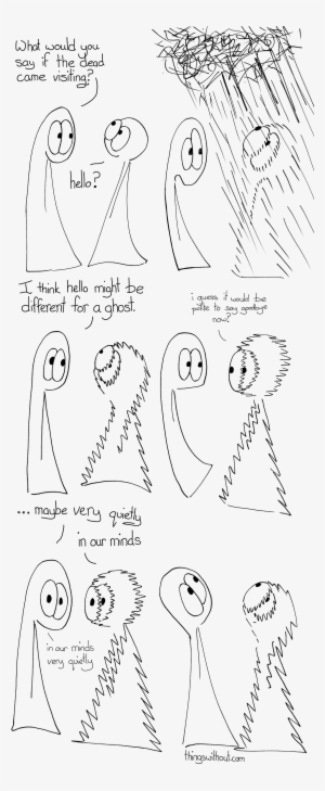 Ghosts And Hellos - Line Art