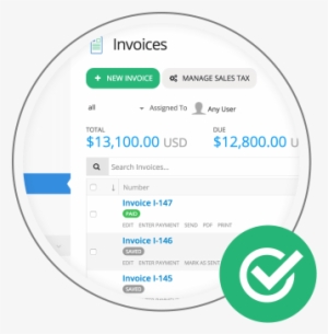 generate invoices in 1 click - circle