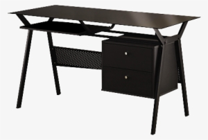 Image For Computer Desk With Tempered Glass Top