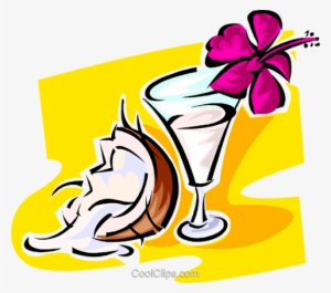 Coconut Royalty Free Vector Clip Art Illustration