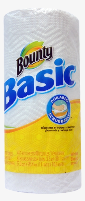 Bounty Basic Paper Towels, 1-ply, Giant Rolls - 8 Pack