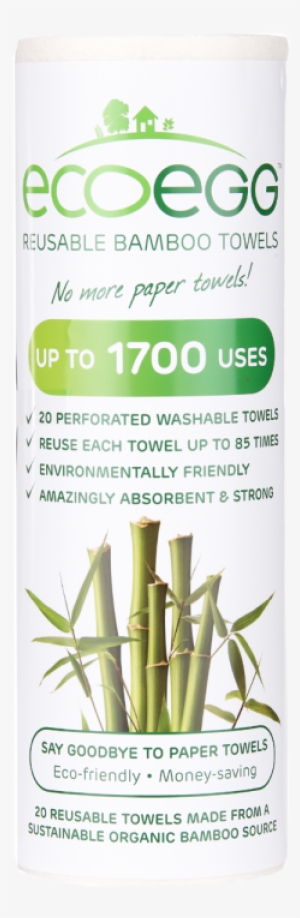 Ecoegg Re-usable Bamboo Towels, White