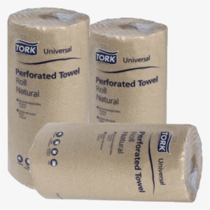 Natural Brown Perf Towels 100% Recycled/min 85% Pcw - Tork Universal Perforated Towel Roll, Two-ply, 11 X