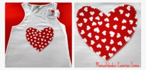 Manualidades Caseras Fáciles Inma Camiseta De Corazón - Camiseta Decorada Para Niña