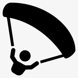 A Paragliding Symbol Is Represented With A Big Piece - Paragliding Icon