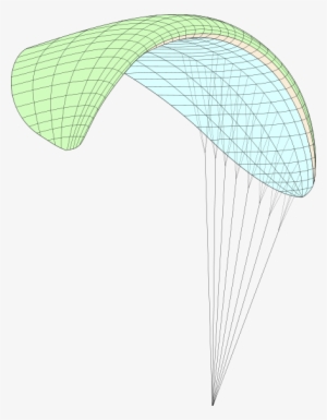 3d Cad Drawing Of A Paraglider Showing The Upper Surface - Paragliding Around