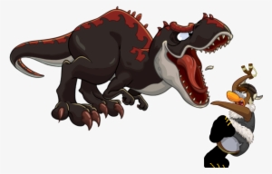Flames Dinosaur - Cartoon