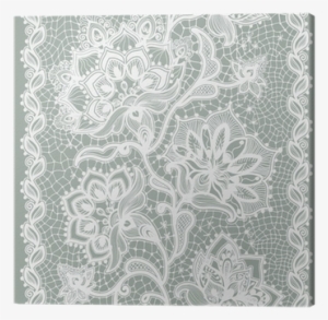 Abstract Lace Ribbon Seamless Pattern With Elements - Ornate Abstract Embroidered Lace Fabric By The Yard