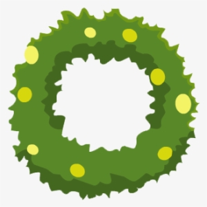 Lime Green Wreath - Christmas Wreath Vector Png