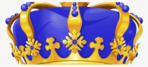 Royal Blue And Gold Crown Png