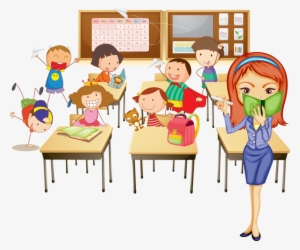 Location Clipart School Room - Crazy Students In Class