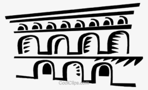 Roman Aqueducts And Walls Royalty Free Vector Clip - Roman Aqueducts Clipart