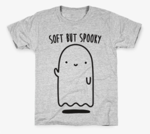 Soft But Spooky Ghost Kids T-shirt - If You Believe In Telekinesis Please Raise My Hand