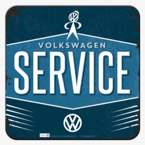 Nostalgic Art Metal Coaster Volkswagen Service Retro - Volkswagen Service Clock