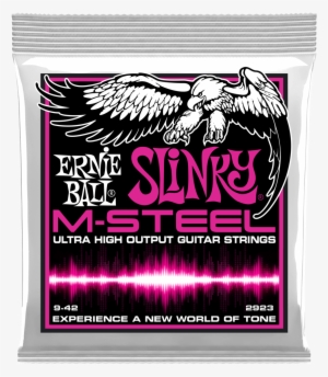 Ernie Ball M Steel Super Slinky Electric Guitar Strings - Ernie Ball M Steel Skinny Top Heavy Bottom