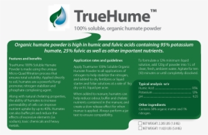 Truehume Organic Soluble Humate Powder - Agriculture