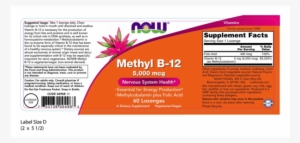 Now Foods Methyl B-12 - 5,000 Mcg - 60 Lozenges