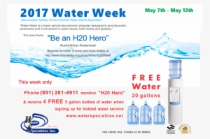 2017 Water Week 5 Gallon Bottled Water Promo