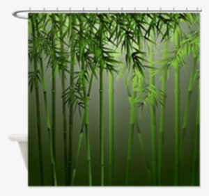 Tranquil Scene Of Cool, Shady Bamboo Forest With Stalks - Bamboo Forest Shower Curtain