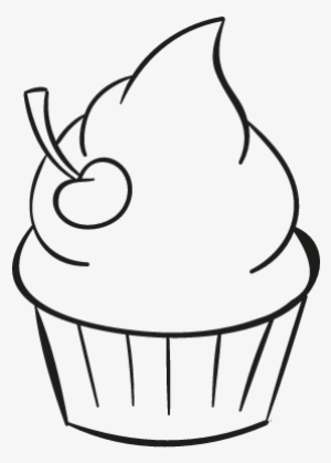 Cupcake With Cherry Vector - White Cupcake Icon Png