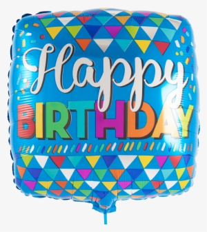 Blue Square Happy Birthday