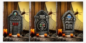 New Spooky Halloween Light Up Large Tombstone Grave - Headstone