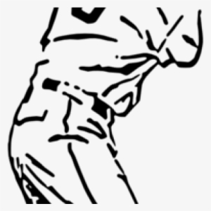 Baseball Player Clipart - Baseball Sports Black And White Art