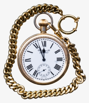 Cadena Cubana De Oro Con Reloj