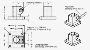 Zoom Stainless Steel Base Plate Connector Clamps Gn - Diagram