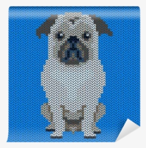 Vector Knitted Dog Pattern - Sweater