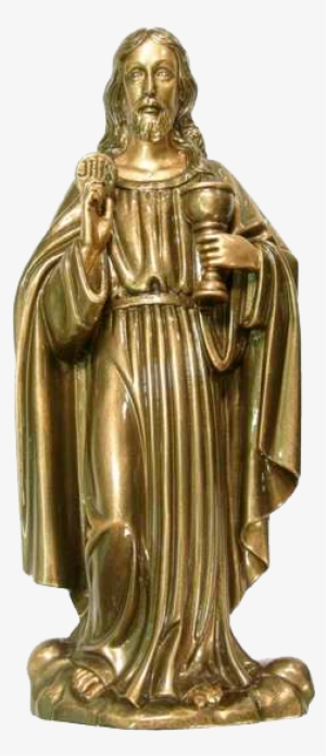 Corazón De Jesús En Mármol Sintético Ref - Bronze Sculpture