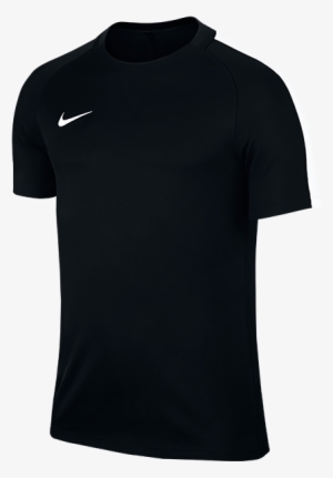 Kid ' S Nike Dry Football Top - Black Color T Shirt Front And Back