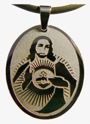 Medalla Del Sagrado Corazón De Jesús En Acero - Del Sagrado Corazón De Jesús