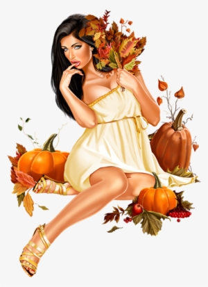Autumn Girl 2 By Rzhevskii Flower Images, Horror Art, - Illustration