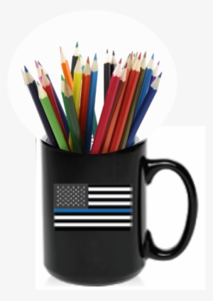 Use Your Thin Blue Line Flag Mug As A Pencil Holder - Pencil