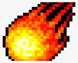Fireball Clipart Pixel Sprite - Fire Ball Pixel Art