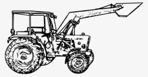 Tractor Clip Art - Tractor Clipart Black And White