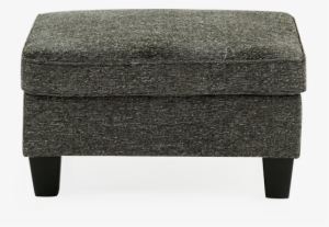 Image For Dark Grey Upholstered Ottoman From Brault - Footstool