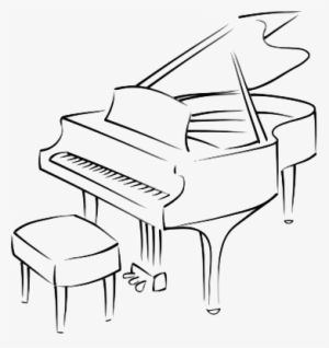 Playing Piano Drawing Vector Freehand Drawing Of An - Baby Grand Piano Clipart