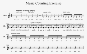 In This Exercise, We Count Out Whole Notes, Half Notes, - Count Triplets In Music