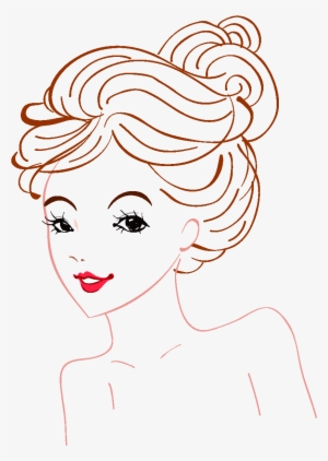 Cartoon Line Beauty Elements - Hairstyle